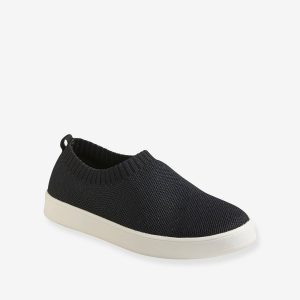 Achat Baskets slip-on fille éco-responsables noir pas cher en promo