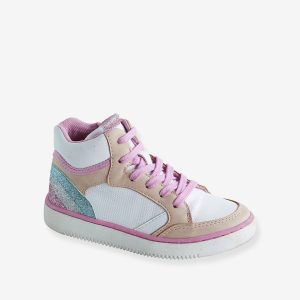 Achat Baskets zippées à lacets fille blanc pas cher en promo