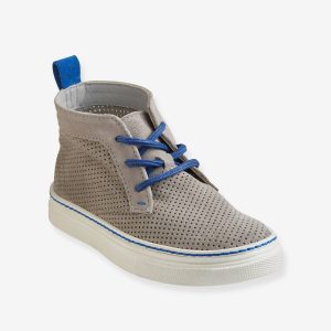 Achat Bottines chukka garçon en cuir gris pas cher en promo
