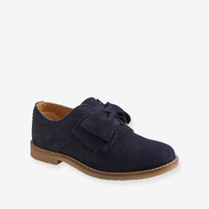 Achat Bottines derby fille en cuir marine pas cher en promo