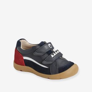 Achat Chaussures basses cuir garçon collection maternelle marine pas cher en promo