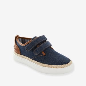 Achat Derbies scratchés toile denim garçon denim pas cher en promo