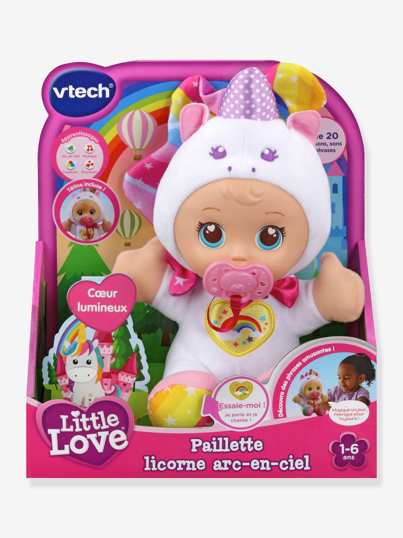 Achat Little Love Paillettes licorne arc-en-ciel VTECH multicolore pas cher en promo