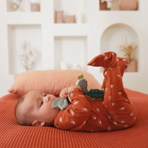 Achat Lot de 3 pyjamas en coton bébé ouverture zippée lot ivoire pas cher en promo
