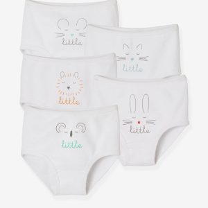 Achat Lot de 5 culottes bébé pur coton spécial couches blanc pas cher en promo