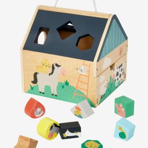 Achat Maison des formes en bois FSC® multicolore pas cher en promo