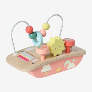 Achat Mini table d'activités en bois FSC® bébé cerise pas cher en promo