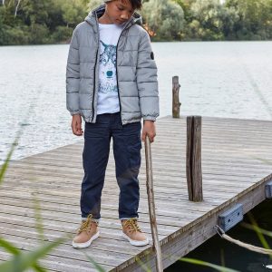 Achat Pantalon cargo doublé garçon marine pas cher en promo
