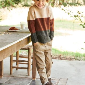 Achat Pantalon cargo doublé garçon sable pas cher en promo