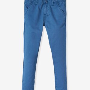Achat Pantalon chino garçon bleu petrol pas cher en promo