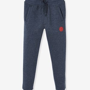 Achat Pantalon de sport Basics garçon en molleton marine foncé chiné pas cher en promo