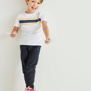 Achat Pantalon de sport Basics garçon en molleton noir chiné pas cher en promo