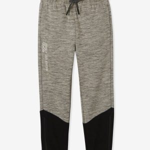Achat Pantalon de sport garçon en matière technique détails fluo anthracite chiné pas cher en promo