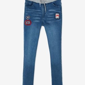 Achat Pantalon droit en molleton effet denim garçon stone pas cher en promo