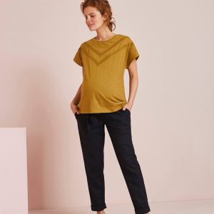 Achat Pantalon grossesse paper-bag noir pas cher en promo
