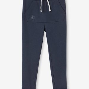 Achat Pantalon jogging avec grandes poches devant garçon bleu ardoise pas cher en promo