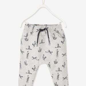 Achat Pantalon molleton bébé garçon gris clair chiné pas cher en promo