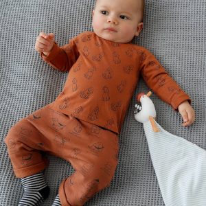 Achat Pantalon naissance en molleton chamois imprimé pas cher en promo
