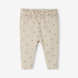 Achat Pantalon paperbag imprimé bébé taupe clair imprimé pas cher en promo