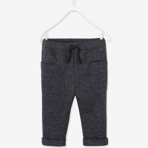 Achat Pantalon pied de poule bébé en molleton carreaux anthracite pas cher en promo