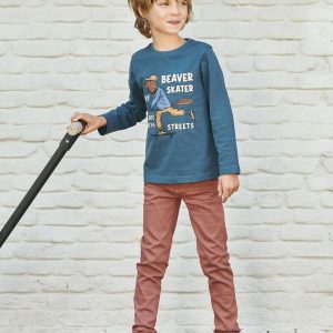 Achat Pantalon slim MorphologiK MEDIUM garçon acajou pas cher en promo