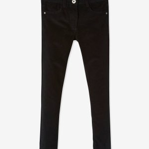 Achat Pantalon slim MorphologiK fille en velours tour de hanches FIN noir pas cher en promo