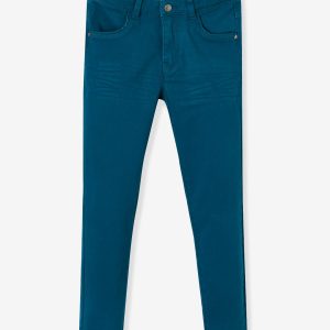 Achat Pantalon slim fille MorphologiK tour de hanches LARGE bleu canard pas cher en promo