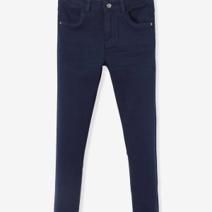 Achat Pantalon slim fille MorphologiK tour de hanches LARGE marine grisé pas cher en promo