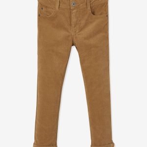 Achat Pantalon slim velours garçon camel pas cher en promo