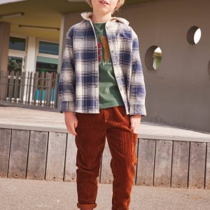 Achat Pantalon velours à enfiler garçon. noisette pas cher en promo