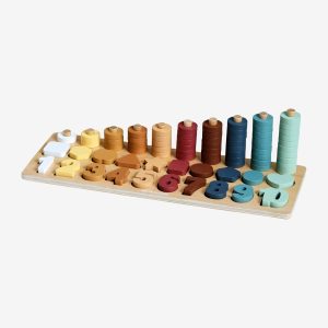 Achat Planche de comptage et dénombrage en bois FSC® beige pas cher en promo