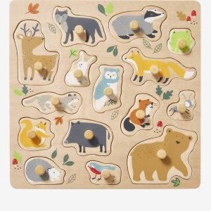 Achat Puzzle bouton Forêt en bois FSC® multicolore pas cher en promo