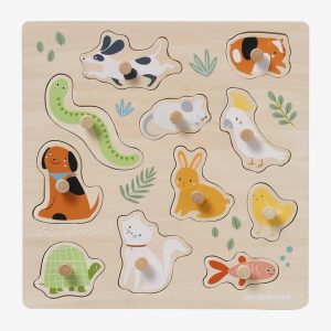 Achat Puzzle boutons Animaux de compagnie en bois FSC® multicolore pas cher en promo