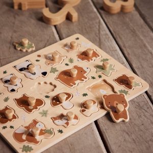 Achat Puzzle boutons GREEN FOREST en bois FSC® multicolore pas cher en promo