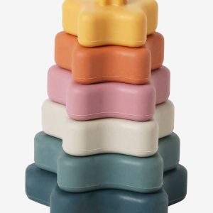 Achat Pyramide d'étoiles à empiler en silicone multicolor pas cher en promo