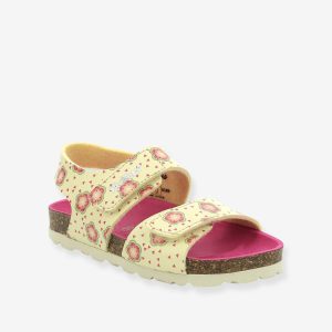 Achat Sandales fille Summerkro Summerkick KICKERS® jaune flower pas cher en promo