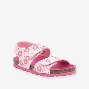 Achat Sandales fille Summerkro Summerkick KICKERS® rose clair flower pas cher en promo