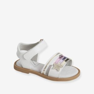 Achat Sandales scratchées fille collection maternelle blanc pas cher en promo