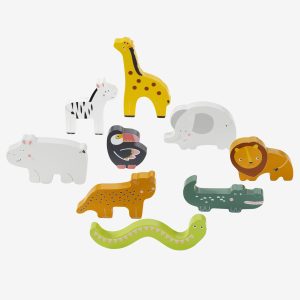 Achat Set animaux en bois multicolore pas cher en promo