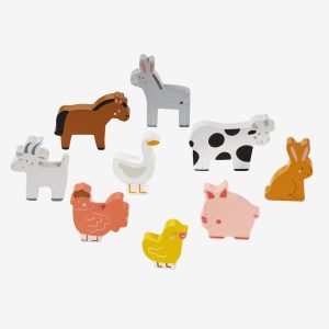 Achat Set animaux en bois multicolore (marron) pas cher en promo