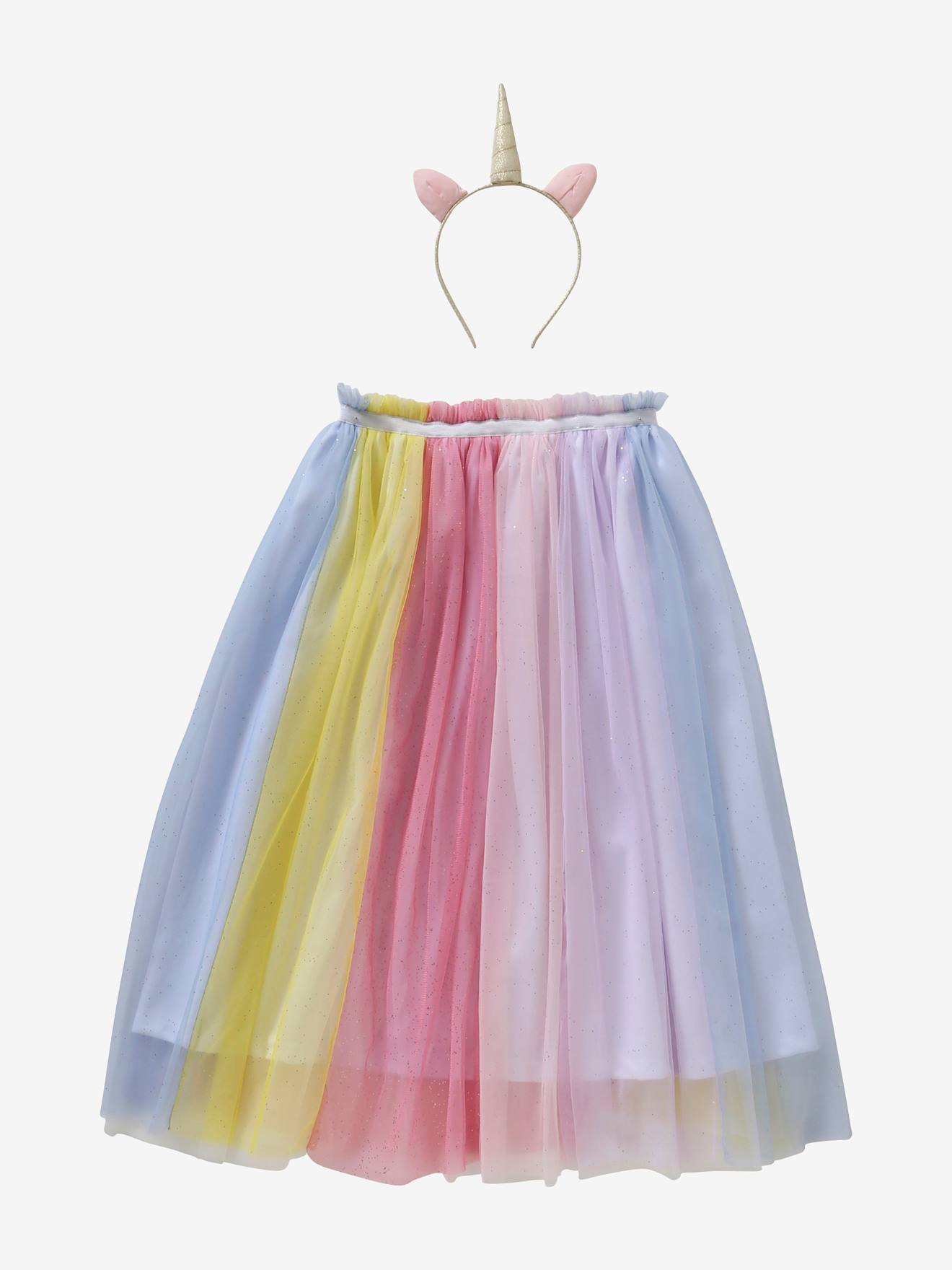 Achat Set jupe tutu + serre-tête Licorne multicolore pas cher en promo