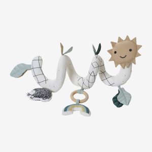 Achat Spirale d'éveil en coton bio* et polyester LOVELY NATURE blanc moyen uni avec decor pas cher en promo