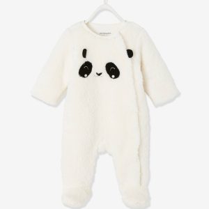 Achat Surpyjama animal bébé naissance en peluche ivoire pas cher en promo
