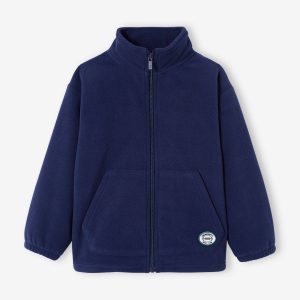 Achat Sweat zippé sport en maille polaire garçon encre pas cher en promo