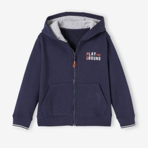 Achat Sweat zippé sport garçon Play Ground bleu foncé pas cher en promo