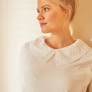 Achat T-shirt col fantaisie grossesse et allaitement beige - cf swatch pas cher en promo