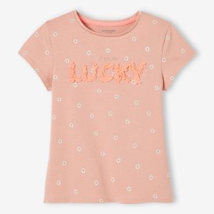Achat T-shirtimprimé animation frizou fille rose poudré pas cher en promo