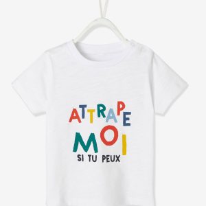 Achat T-shirt imprimé bébé garçon blanc pas cher en promo