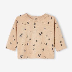 Achat T-shirt imprimé sapins bébé beige pas cher en promo
