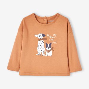 Achat T-shirt manches longues bébé fantaisie cannelle pas cher en promo